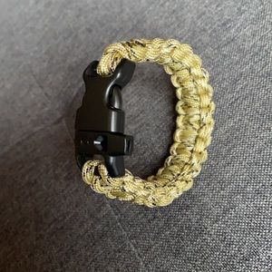 Hand Crafted whistle BRACELET in desert camo Adult regular size